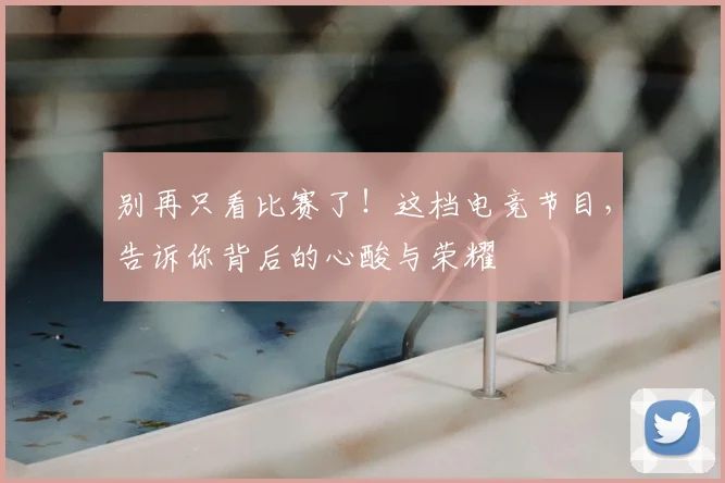 别再只看比赛了！这档电竞节目，告诉你背后的心酸与荣耀